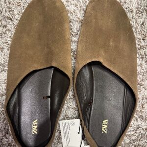 Zara Suede Mule Loafer Brand New with Tags